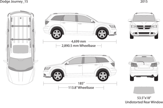 2015 Dodge Journey vector wrap template, Design-Ready PDF - GravBase