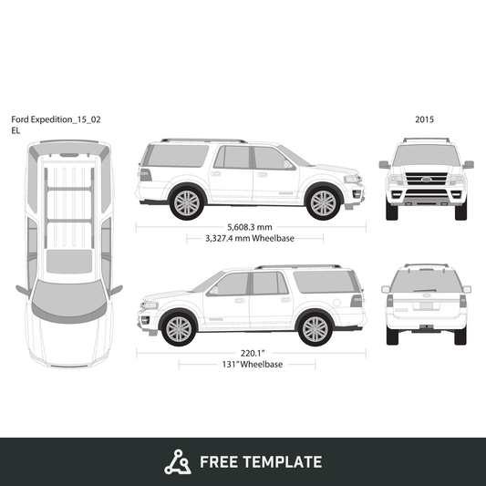 2015 Ford Expedition free vector vehicle wrap template - GravBase