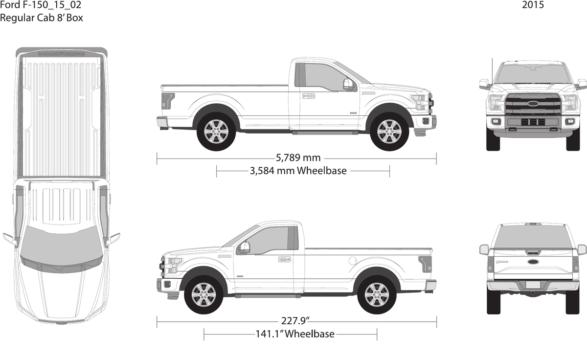 2015 Ford F-150 vector wrap template V02, Design-Ready PDF - GravBase