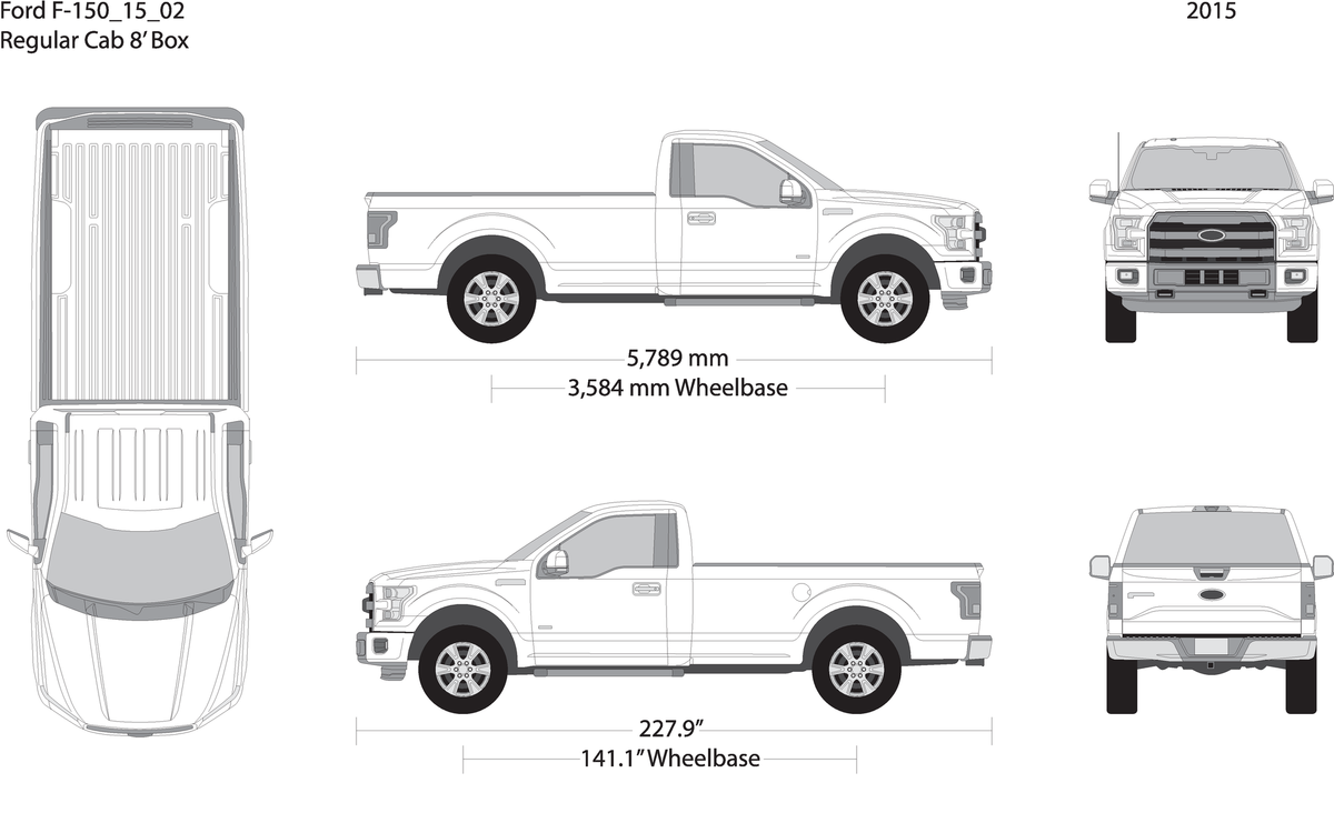 2015 Ford F 150 V02 Vehicle Wrap Template