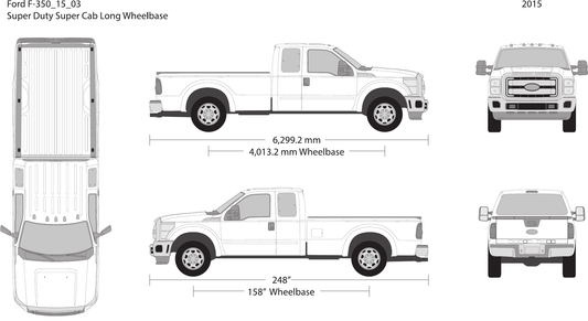 2015 Ford F-350 Vector Wrap Template - GravBase