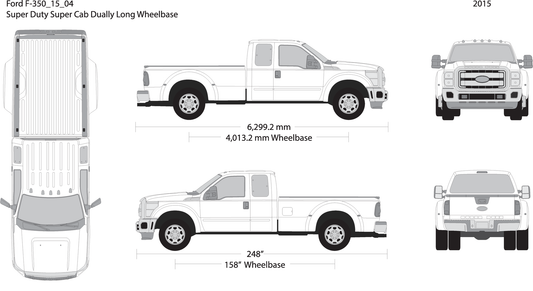 2015 Ford F 350 V04 Vehicle Wrap Template