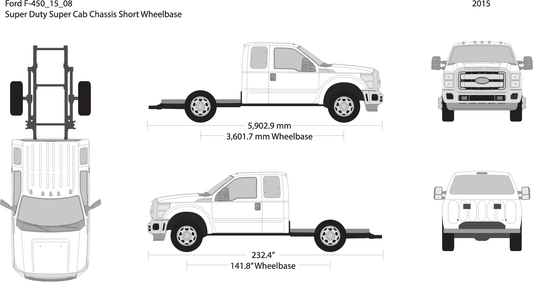 2015 Ford F 450 V08 Vehicle Wrap Template