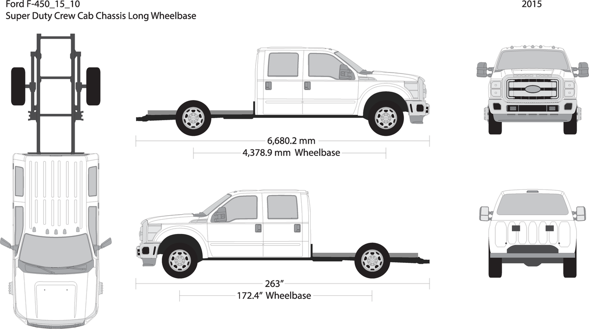 2015 Ford F 450 V10 Vehicle Wrap Template