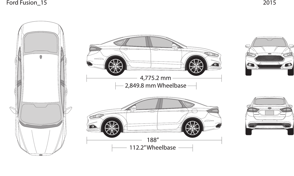 2015 Ford Fusion Vector Wrap Template - GravBase