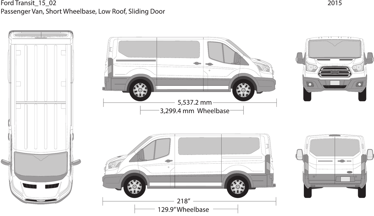 2015 Ford Transit Sliding Door vector wrap template V02, Design-Ready PDF - GravBase