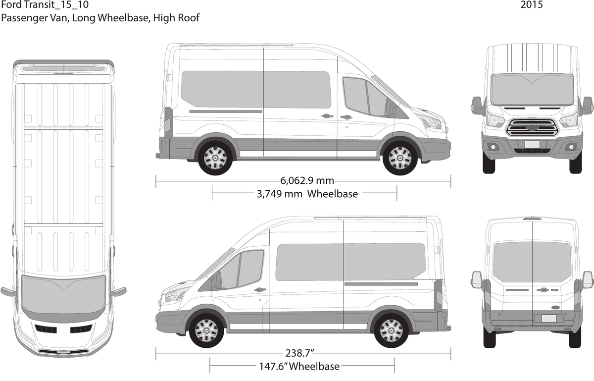 2015 Ford Transit Sliding Door vector wrap template V10, Design-Ready PDF - GravBase