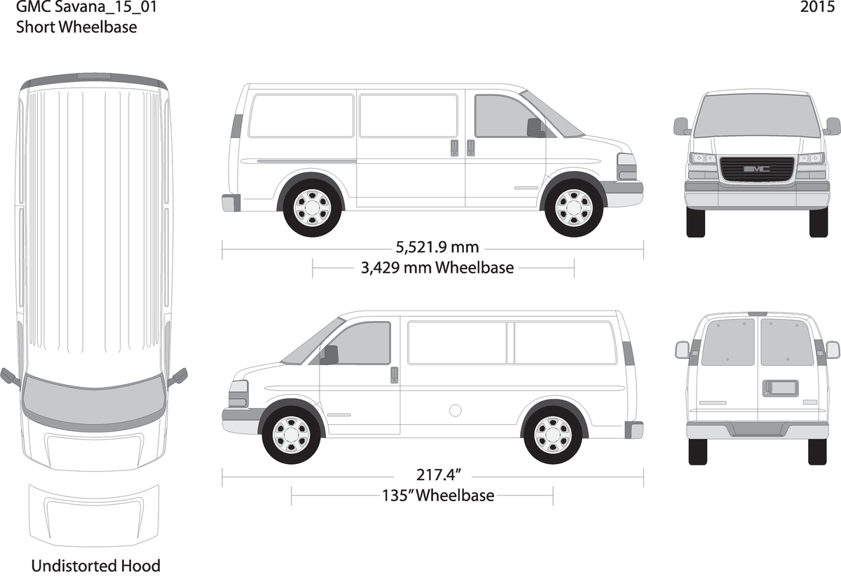 2015 Gmc Savana V01 Vehicle Wrap Template
