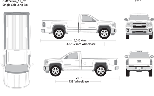 2015 Gmc Sierra 1500 V02 Vehicle Wrap Template