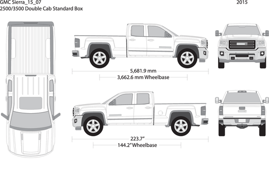 2015 Gmc Sierra 2500 3500 Hd V07 Vehicle Wrap Template