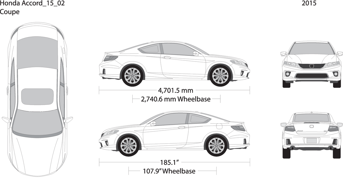 2015 Honda Accord Coupe V02 Vehicle Wrap Template