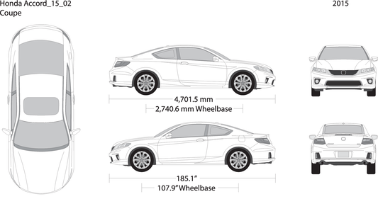 2015 Honda Accord Coupe V02 Vehicle Wrap Template