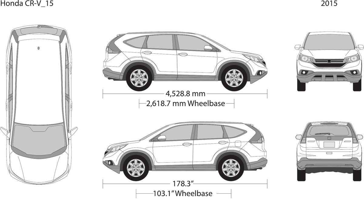 2015 Honda CR-V Vector Wrap Template - GravBase