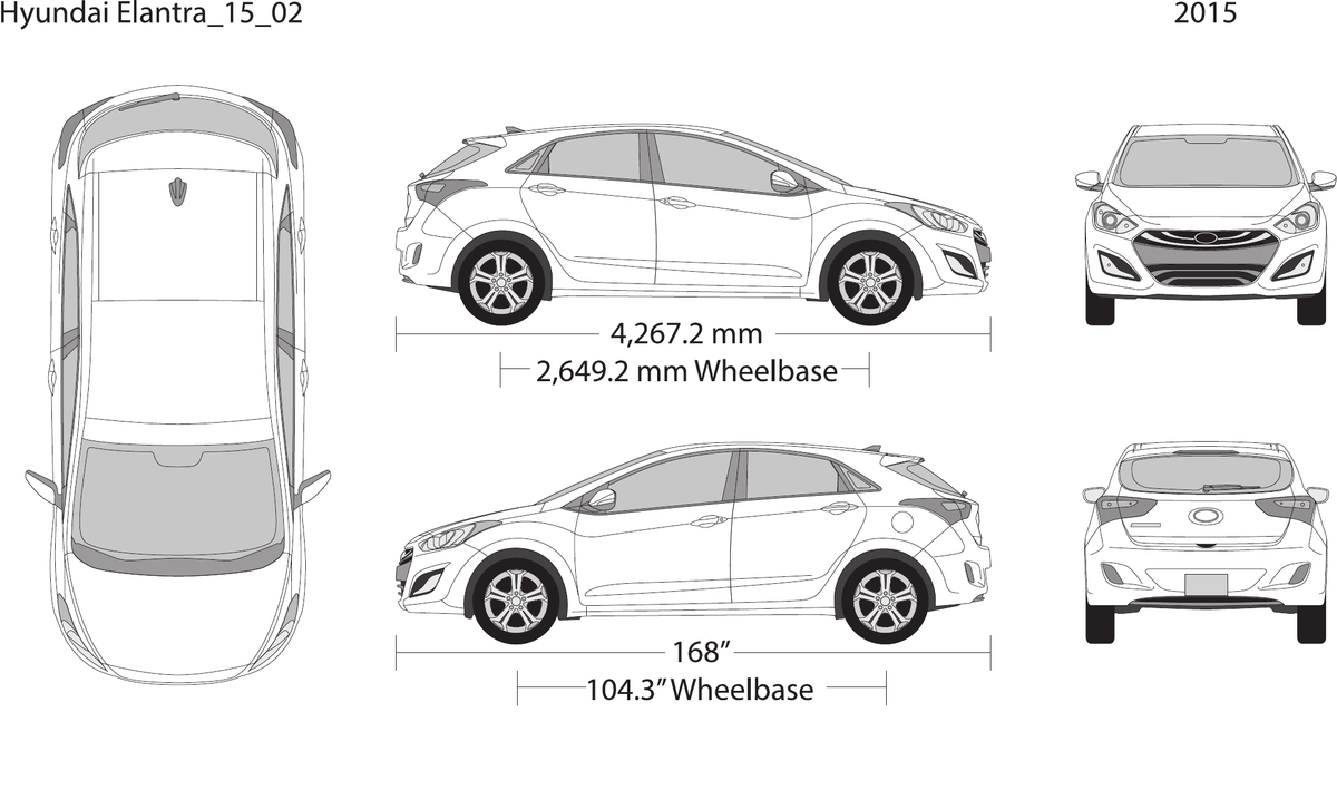 2015 Hyundai Elantra Vector Wrap Template - GravBase