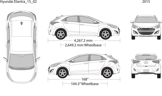 2015 Hyundai Elantra Vector Wrap Template - GravBase