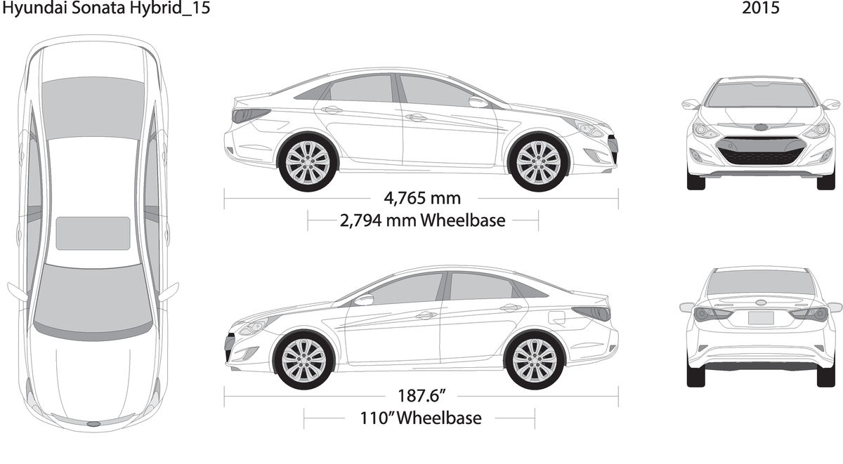 2015 Hyundai Sonata Hybrid V15 Vehicle Wrap Template