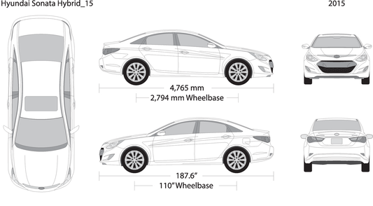 2015 Hyundai Sonata Hybrid V15 Vehicle Wrap Template