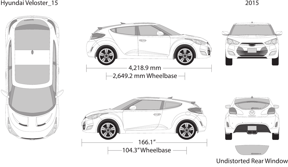 2015 Hyundai Veloster vector wrap template, Design-Ready PDF - GravBase