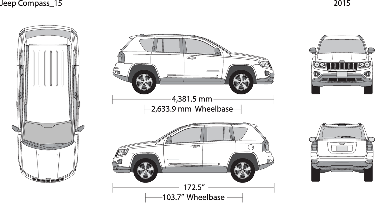 2015 Jeep Compass V15 Vehicle Wrap Template