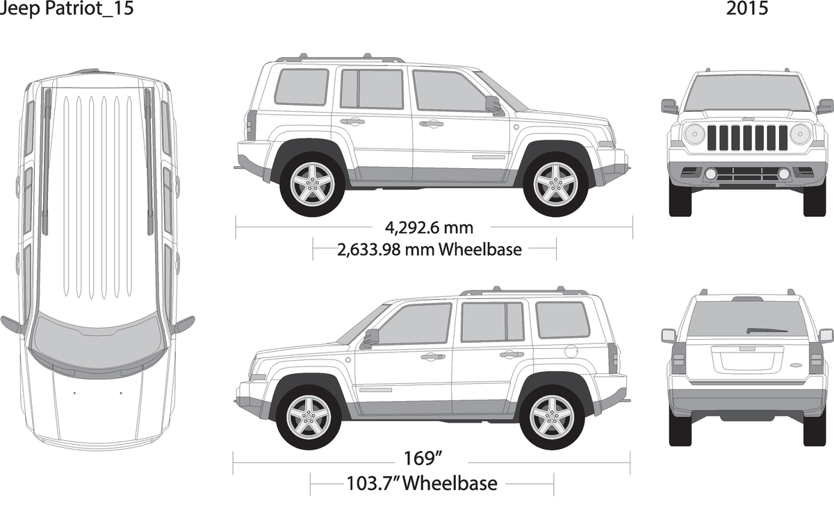 2015 Jeep Patriot V15 Vehicle Wrap Template