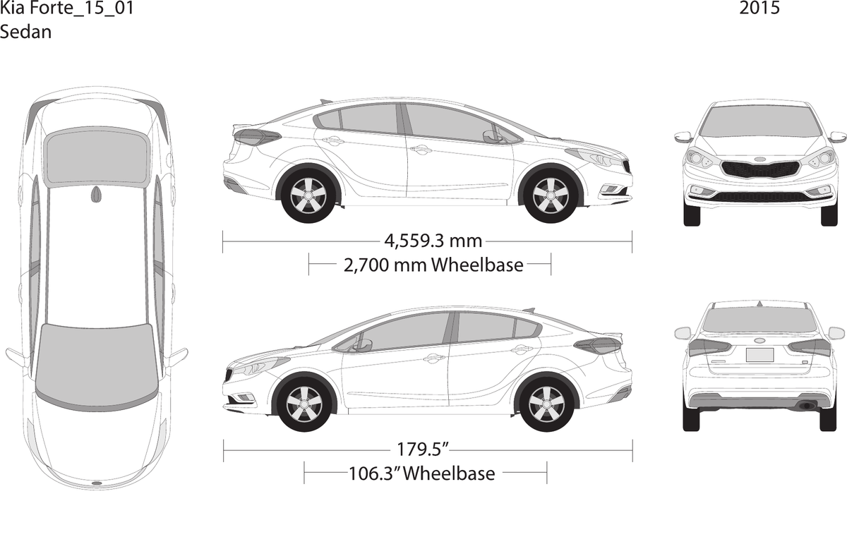 2015 Kia Forte vector wrap template, Design-Ready PDF - GravBase
