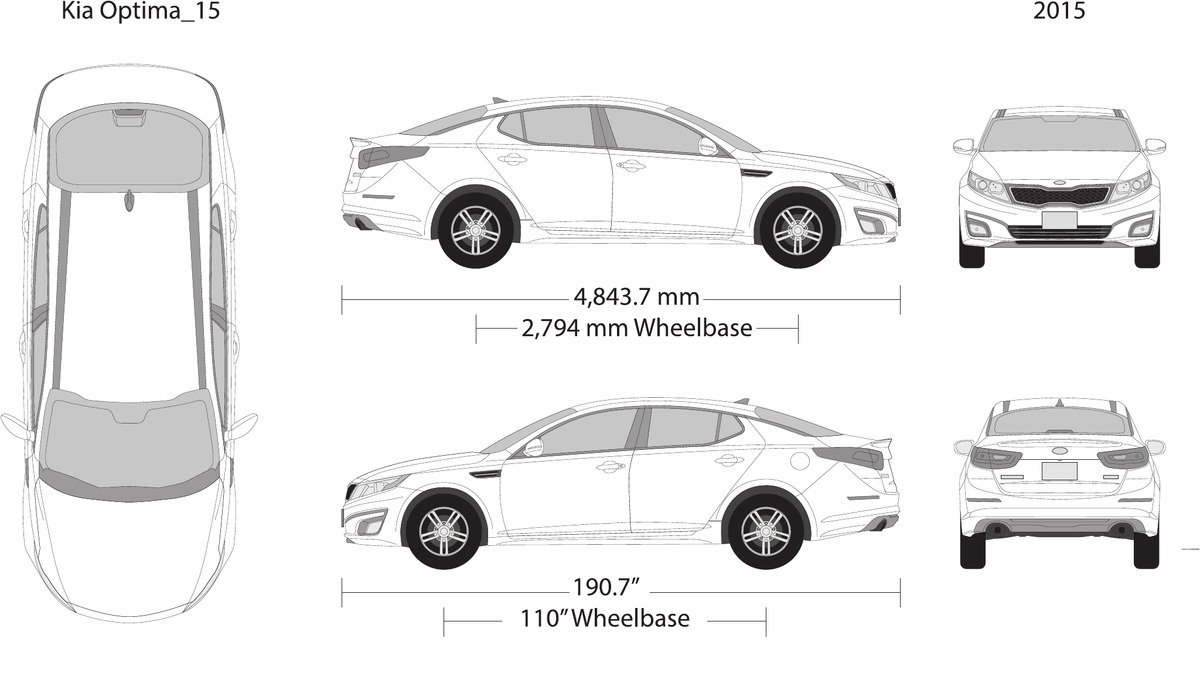 2015 Kia Optima Vector Wrap Template - GravBase