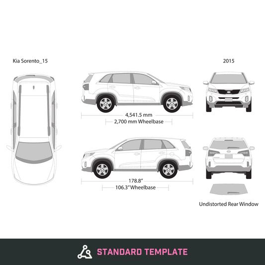 2015 Kia Sorento vector wrap template, Design-Ready PDF - GravBase