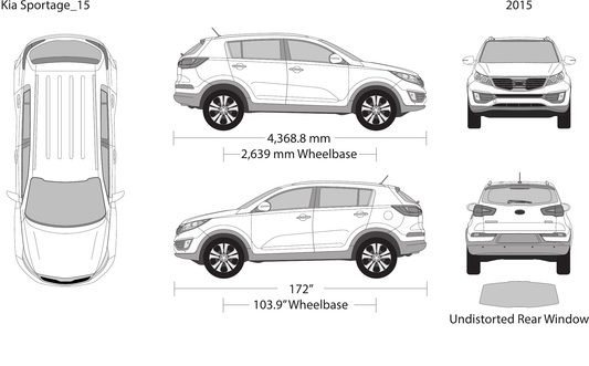 2015 Kia Sportage vector wrap template, Design-Ready PDF - GravBase
