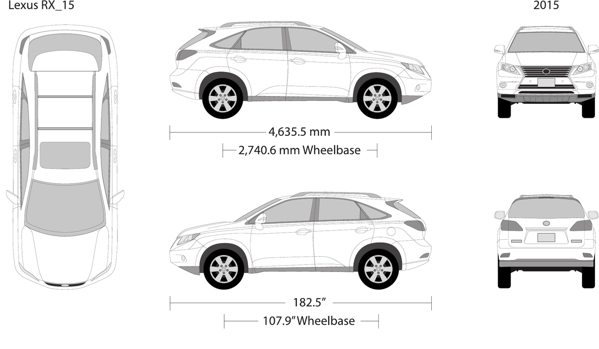 2015 Lexus RX Vector Wrap Template - GravBase