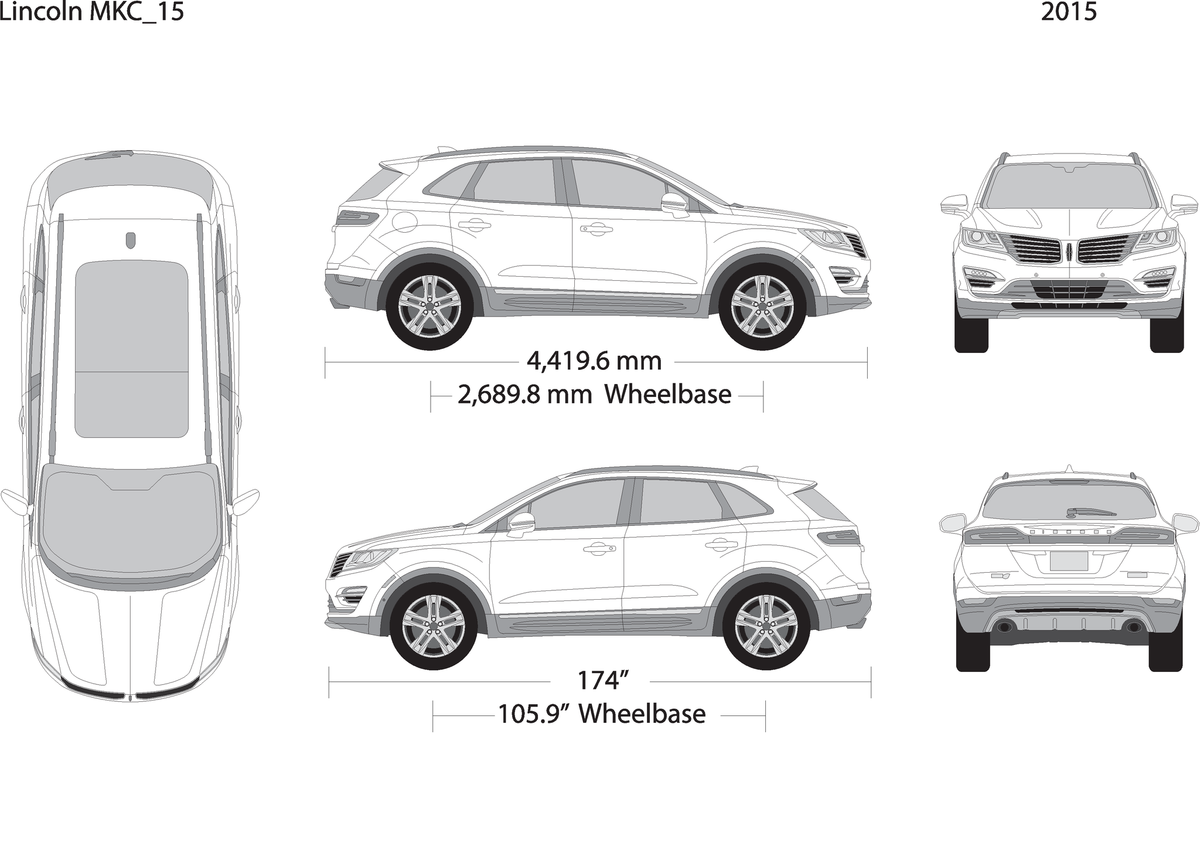 2015 Lincoln Mkc V15 Vehicle Wrap Template