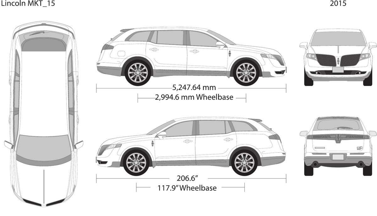 2015 Lincoln MKT vector wrap template, Design-Ready PDF - GravBase