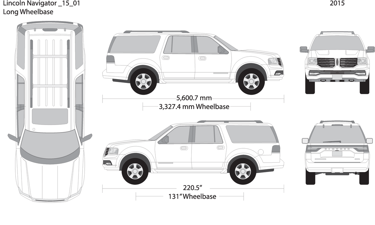 2015 Lincoln Navigator V01 Vehicle Wrap Template