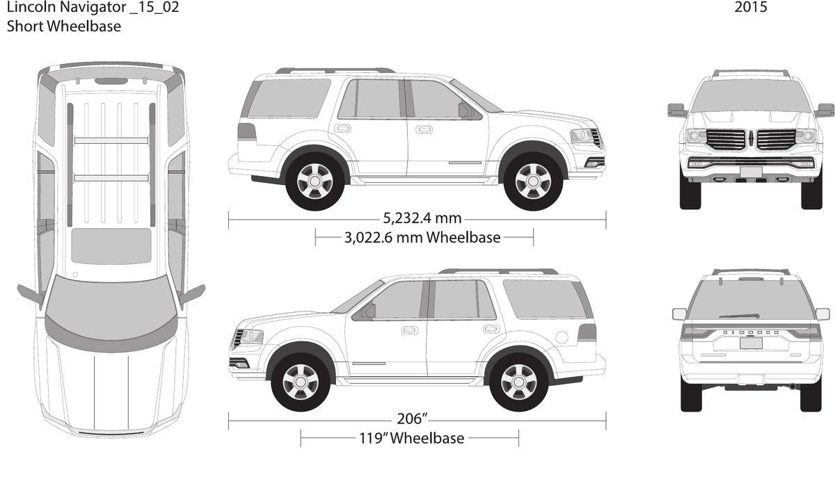 2015 Lincoln Navigator vector wrap template V02, Design-Ready PDF - GravBase