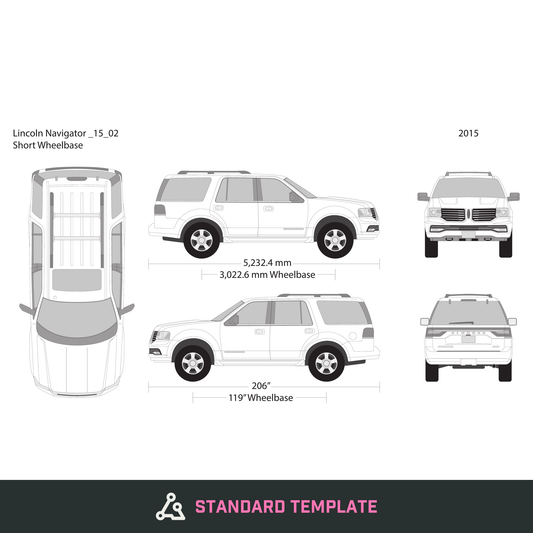 2015 Lincoln Navigator vector wrap template V02, Design-Ready PDF - GravBase