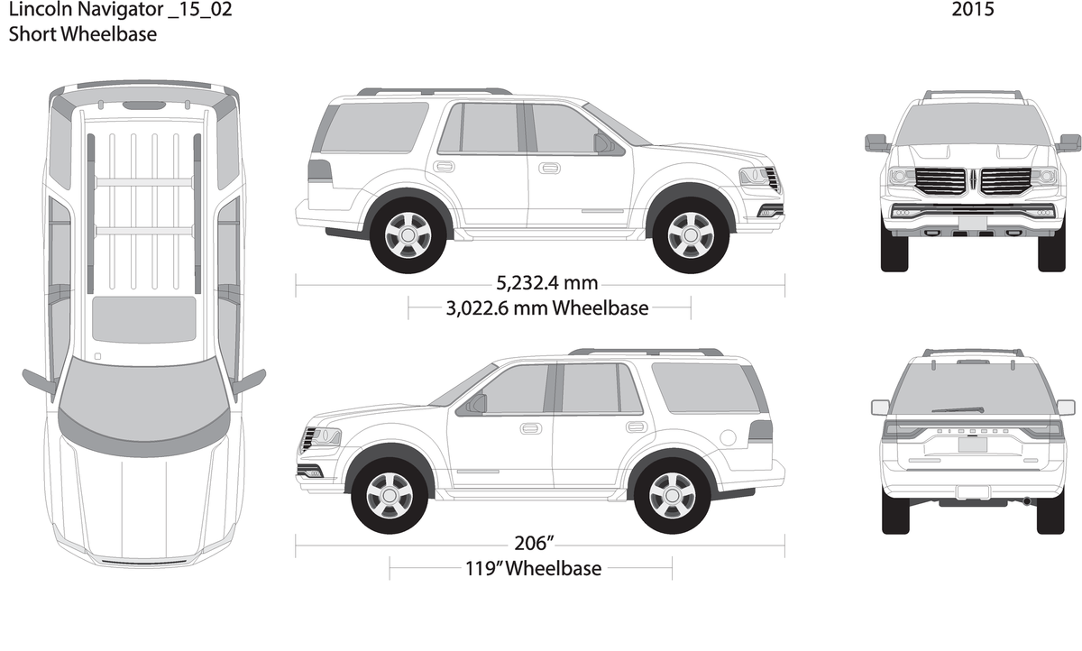 2015 Lincoln Navigator V02 Vehicle Wrap Template