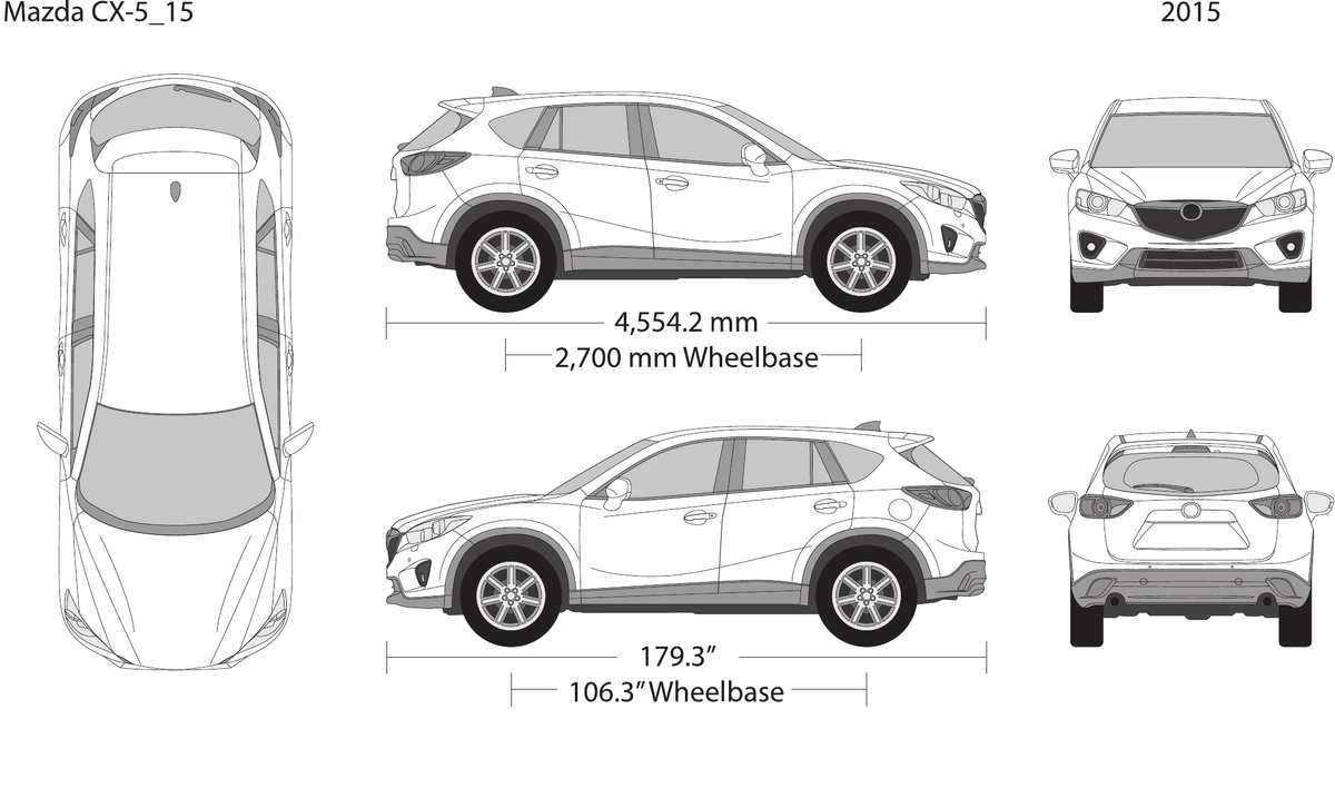2015 Mazda CX-5 vector wrap template, Design-Ready PDF - GravBase