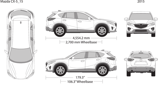 2015 Mazda CX-5 vector wrap template, Design-Ready PDF - GravBase