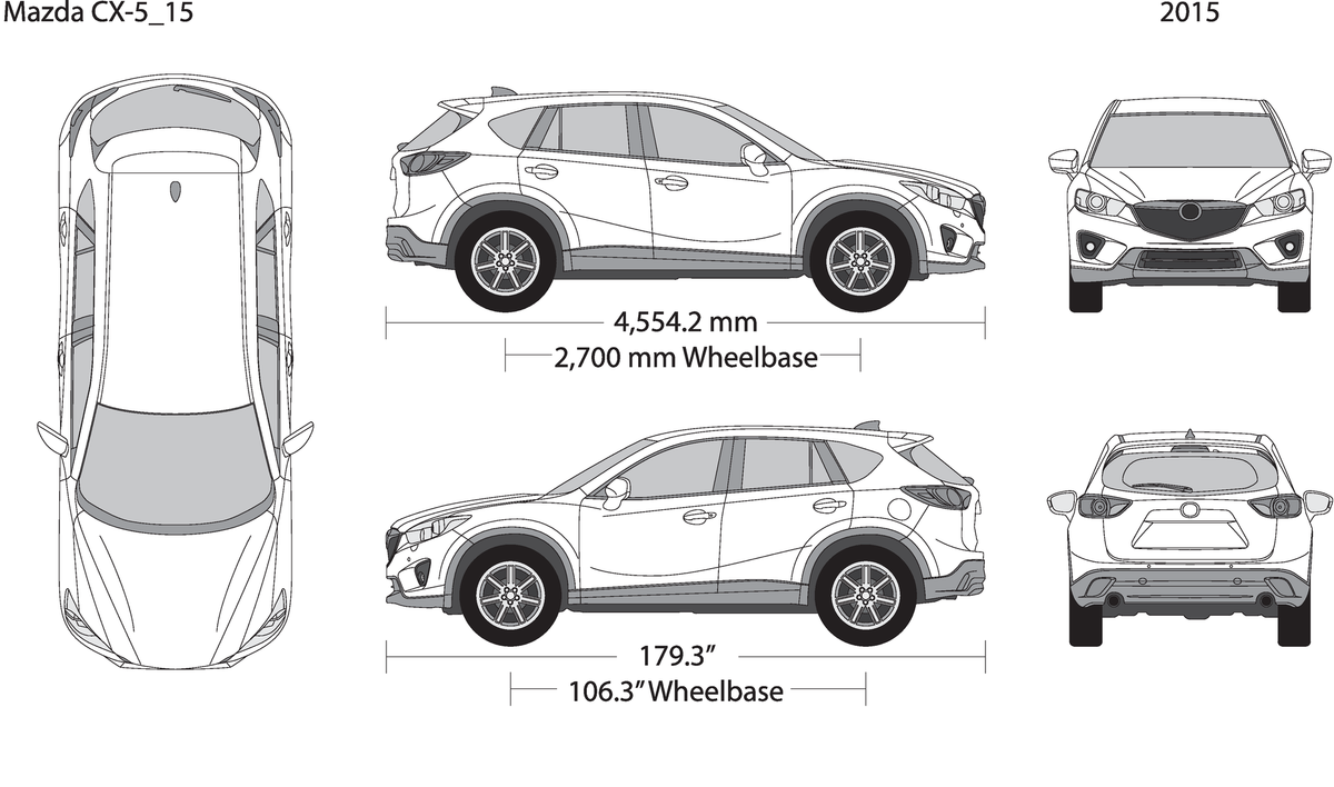 2015 Mazda Cx 5 V15 Vehicle Wrap Template