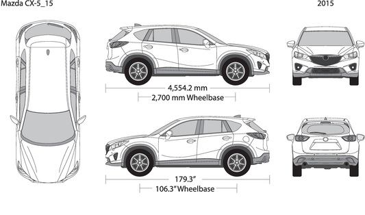 2015 Mazda Cx 5 V15 Vehicle Wrap Template