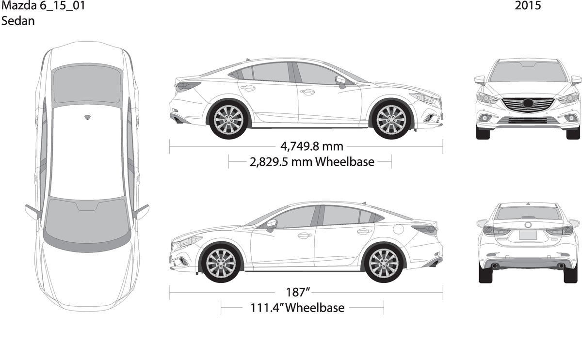 2015 Mazda Mazda 6 V01 Vehicle Wrap Template