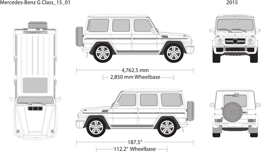 2015 Mercedes G Class vector wrap template, Design-Ready PDF - GravBase