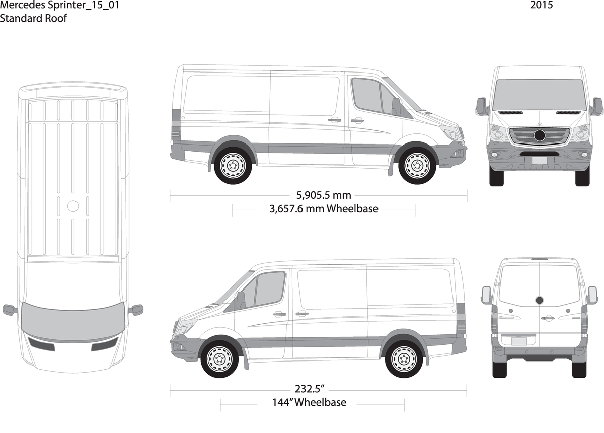 2015 Mercedes Sprinter V01 Vehicle Wrap Template