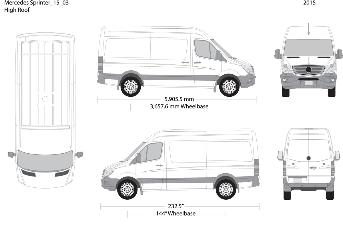 2015 Mercedes Sprinter V03 Vehicle Wrap Template