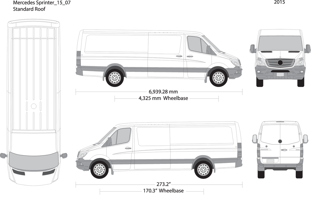 2015 Mercedes Sprinter V07 Vehicle Wrap Template