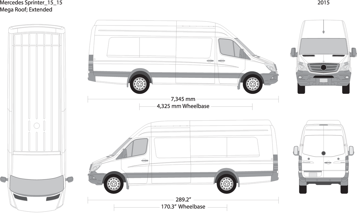 2015 Mercedes Sprinter V15 Vehicle Wrap Template