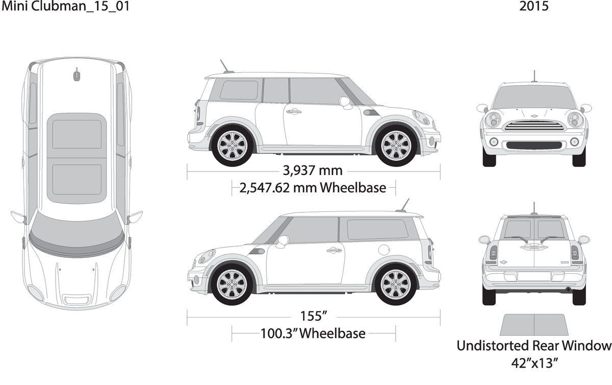 2015 Mini Cooper Mini Clubman V01 Vehicle Wrap Template