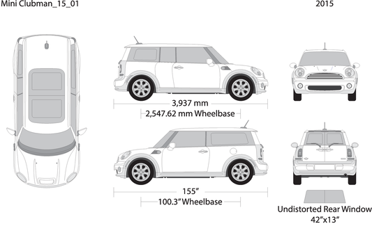2015 Mini Cooper Mini Clubman V01 Vehicle Wrap Template