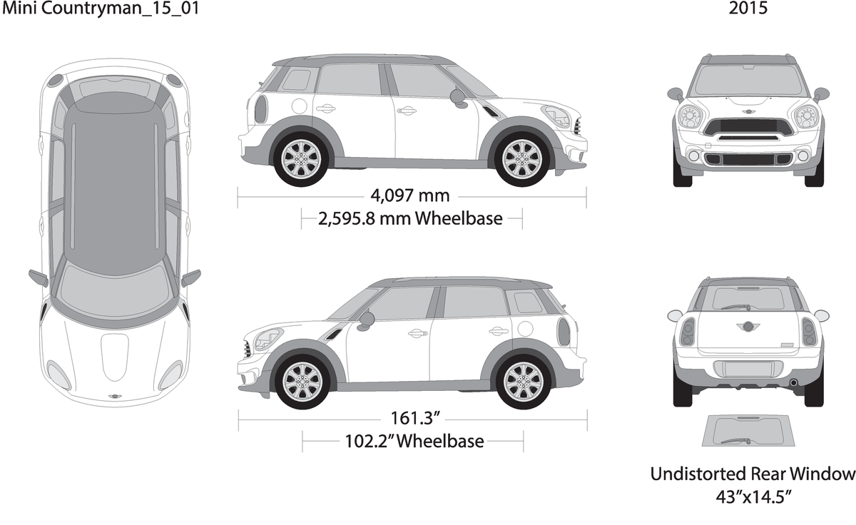 2015 Mini Cooper Mini Countryman V01 Vehicle Wrap Template