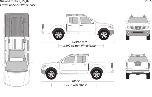 2015 Nissan Frontier vector wrap template V02, Design-Ready PDF - GravBase