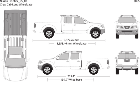 2015 Nissan Frontier vector wrap template V03, Design-Ready PDF - GravBase